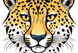 Cheetah face tattoo idea