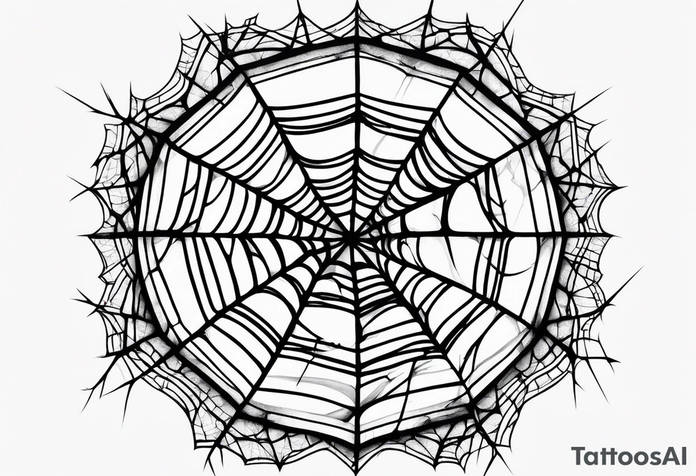 spiderwebs and dead trees tattoo idea