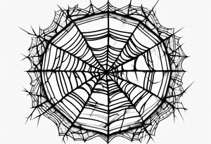 spiderwebs and dead trees tattoo idea