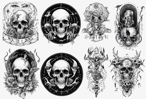 wicth and bones tattoo idea
