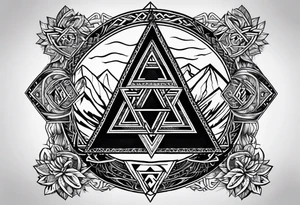 Valknut nordic yggdrasil tattoo idea