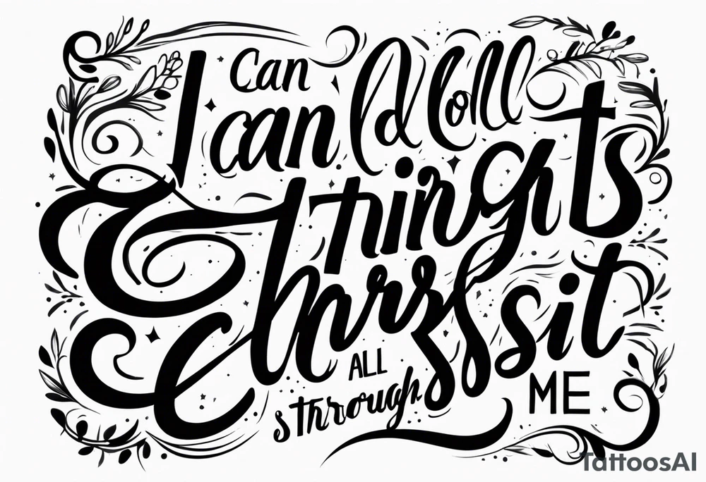 I can do all things through Christ who strengthens me tattoo idea