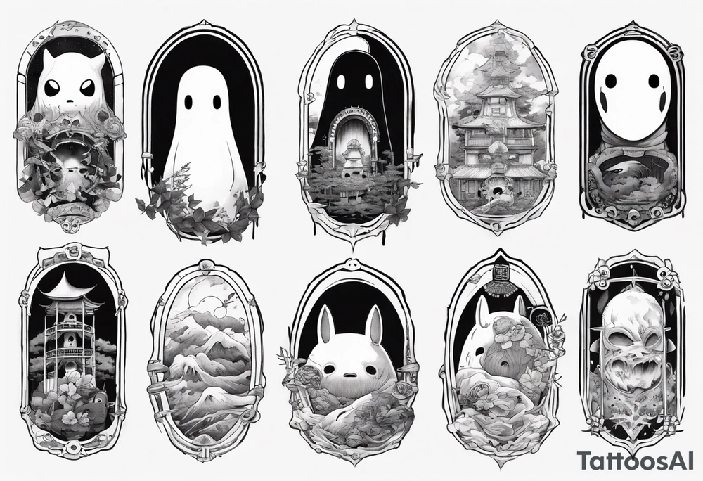 Studio ghibli no face tattoo idea