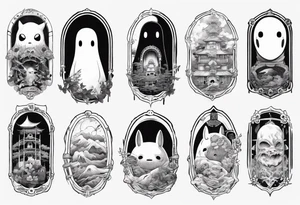 Studio ghibli no face tattoo idea