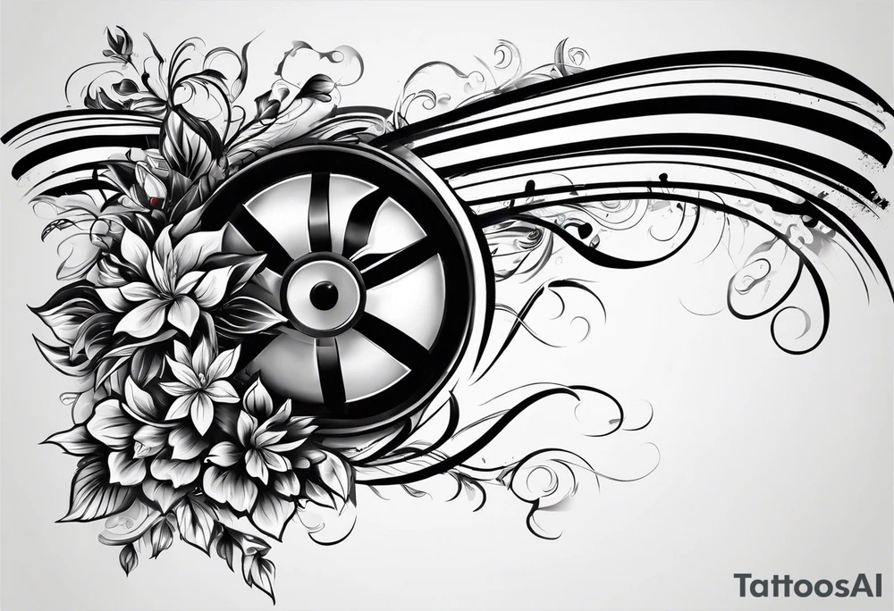 Black belt with stripes and dates for each dan grade tattoo idea