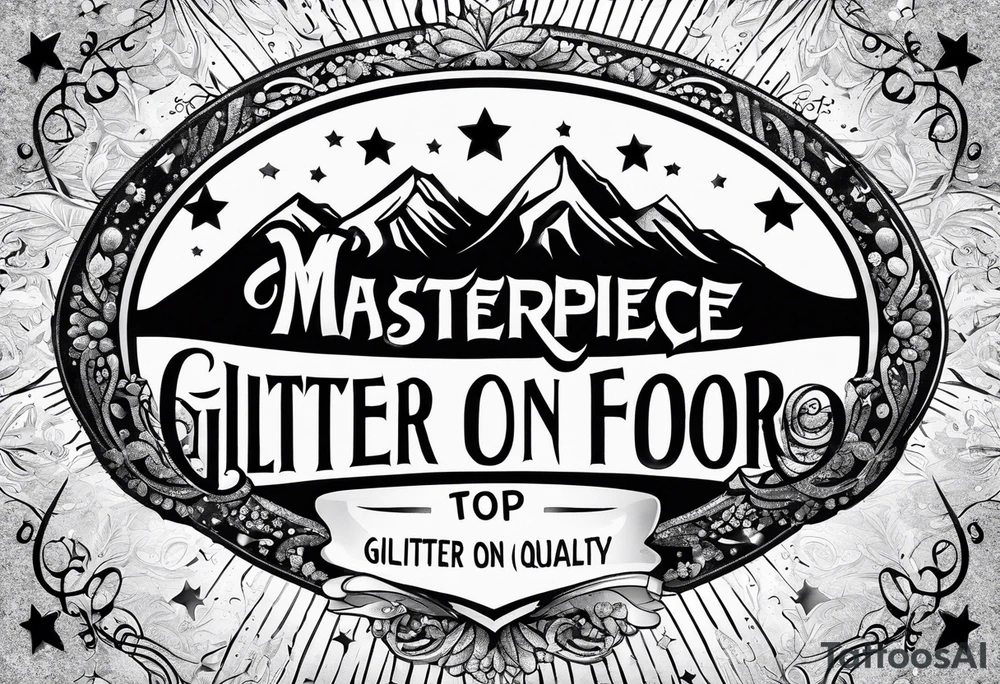 There’s glitter on the floor after the party tattoo idea