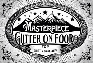 There’s glitter on the floor after the party tattoo idea