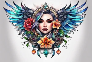 Chest piece tattoo idea