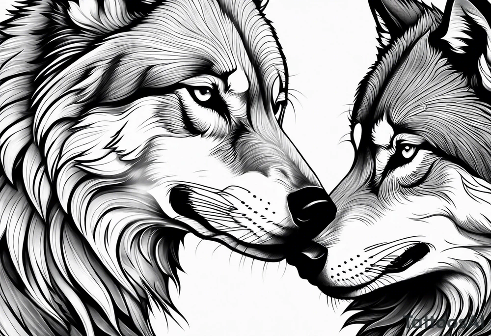 wolf tattoo idea
