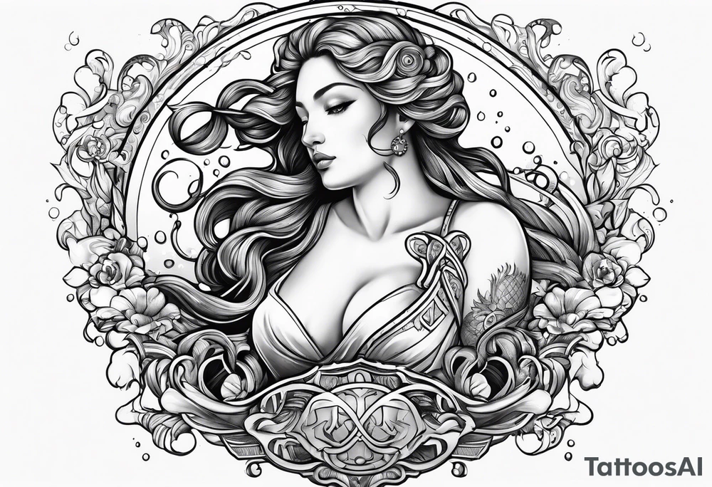 Water bearer  aquarius tattoo idea
