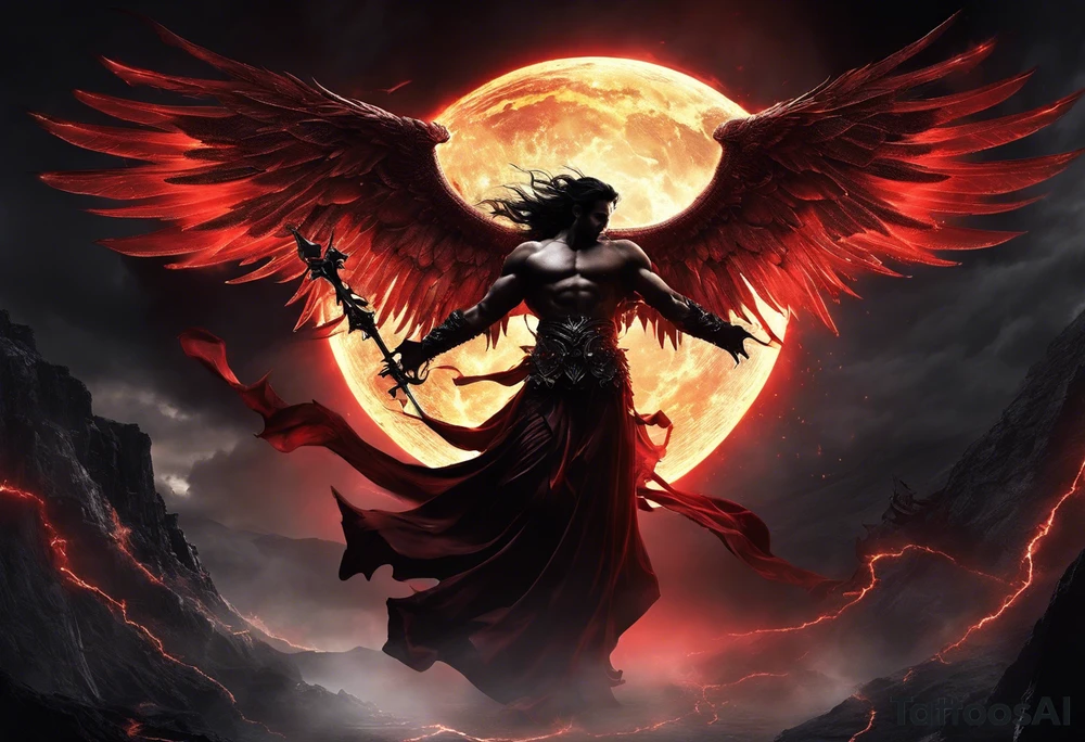 2. **Angel and Demon**: Create a scene where an angel and a demon are locked in a fierce battle, with their forms gradually fading into one another as they clash. This design could symbolize the constant struggle between virtue and temptation within oneself.

3. **Demonic Wings and Halo**: Combine elements of darkness and light by depicting demonic wings on one side and a halo on the other, both fading into shadowy tendrils that extend across your skin. This design could represent the internal conflict between sinful desires and divine guidance.

4. **Tree of Life and Tree of Death**: Create a split composition featuring the Tree of Life on one side, teeming with vibrant foliage and lush growth, and the Tree of Death on the other, twisted and gnarled with dark, ominous roots. The two trees could gradually fade into one another, symbolizing the interconnectedness of life and death.

5. **Duality Masks**: Design two theatrical masks—one representing a serene, angelic visage and the other a sinister, demonic expression—connected by swirling tendrils of fading black-and-white ink. This tattoo could symbolize the masks we wear to conceal our inner struggles and the blurred line between good intentions and malevolent impulses. tattoo idea