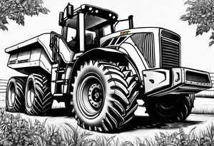 heavy equipment, construction, dad memorial, farm tattoo idea