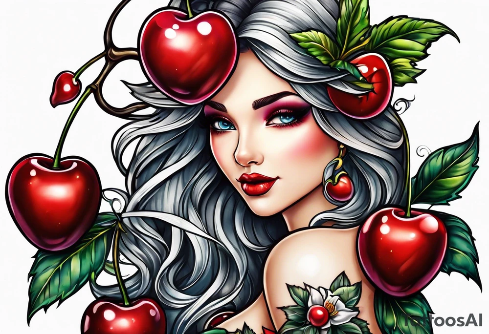Cherry Fairy tattoo idea