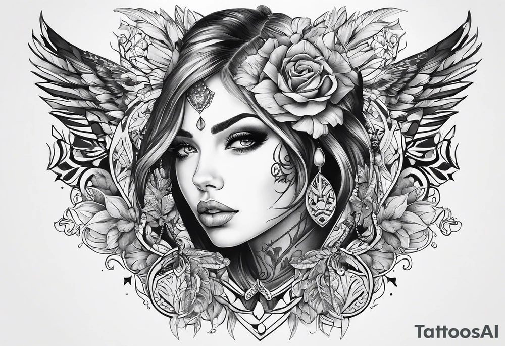 Воин в доспехах на коне tattoo idea
