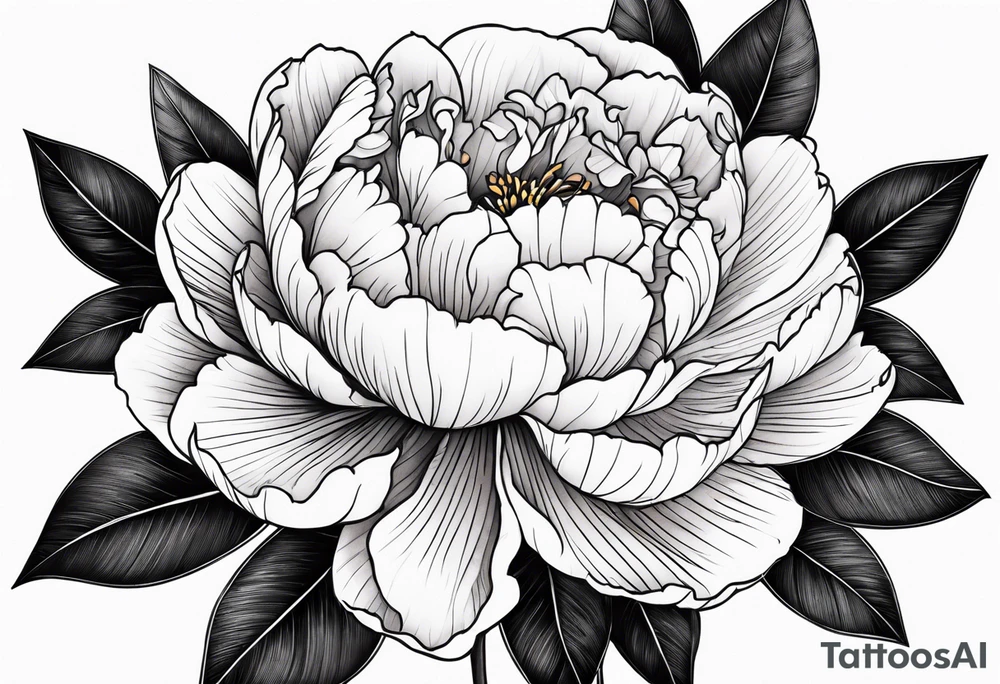 Peony tattoo idea