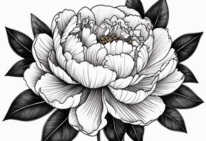Peony tattoo idea