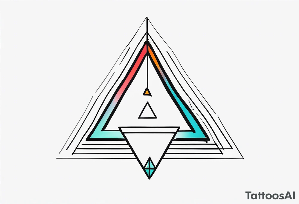 simple triangle tattoo idea