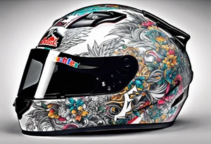 Formula 1 helment Miami Grand prix theme tattoo idea