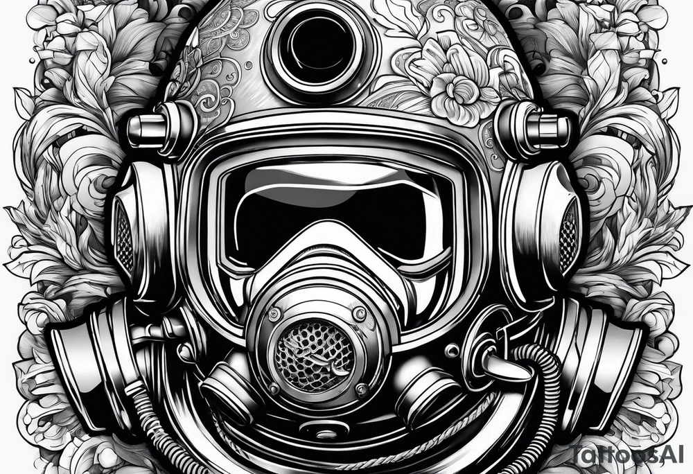 mark v diving helmet tattoo idea