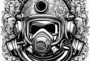 mark v diving helmet tattoo idea