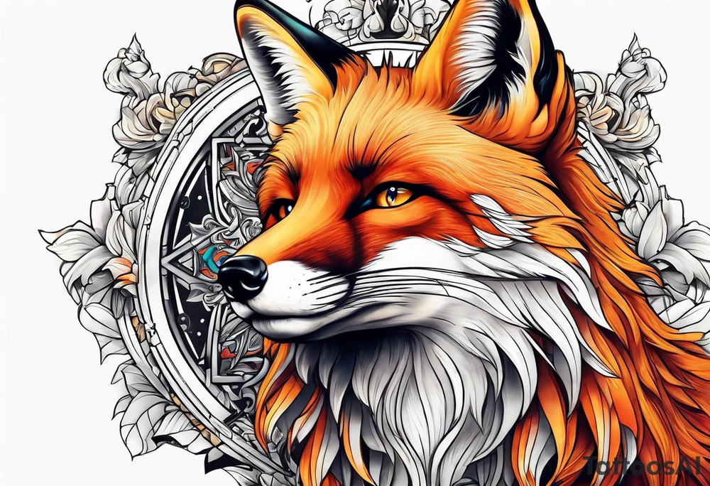 fox working as a judge tattoo idea