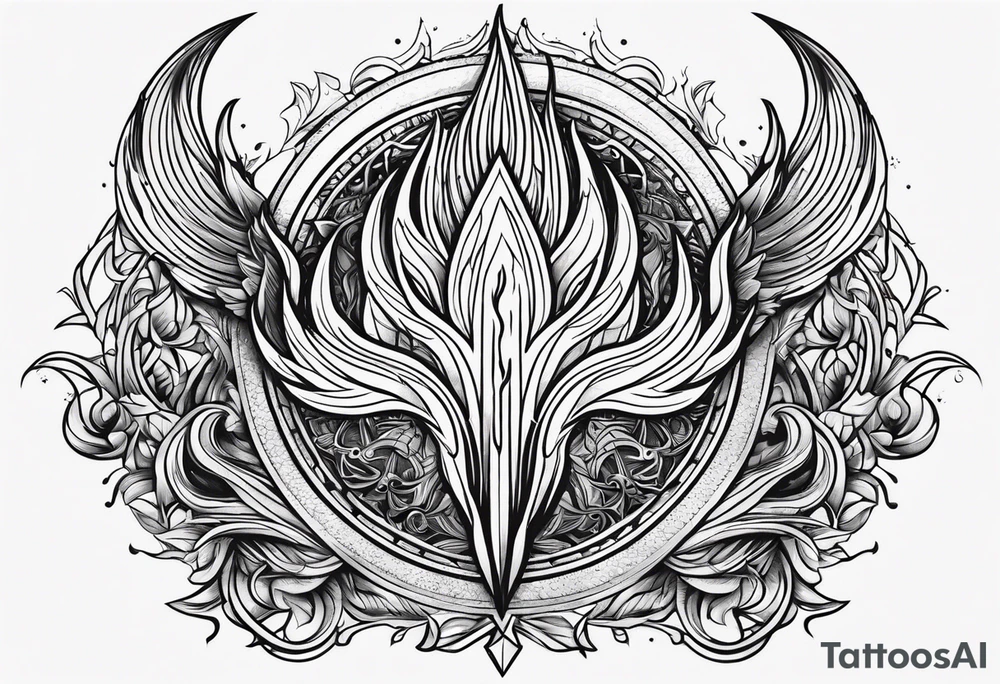 Flames, the symbol of Lucifer tattoo idea