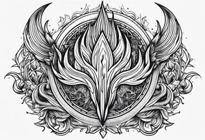 Flames, the symbol of Lucifer tattoo idea