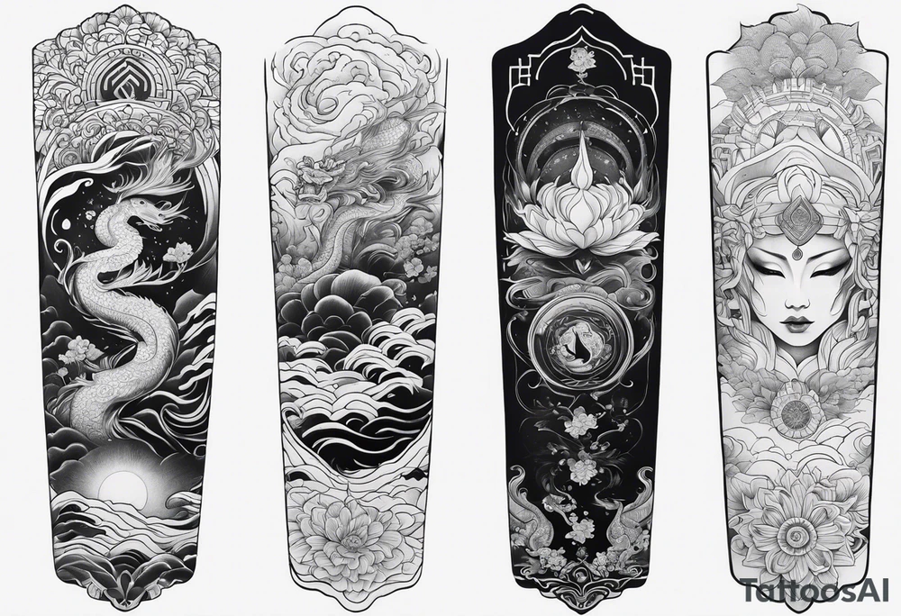 Reincarnation long forearm tattoo tattoo idea