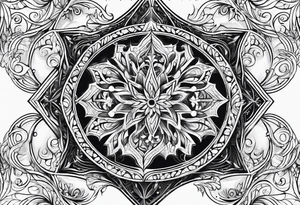 small Ice crystal swirl tattoo idea