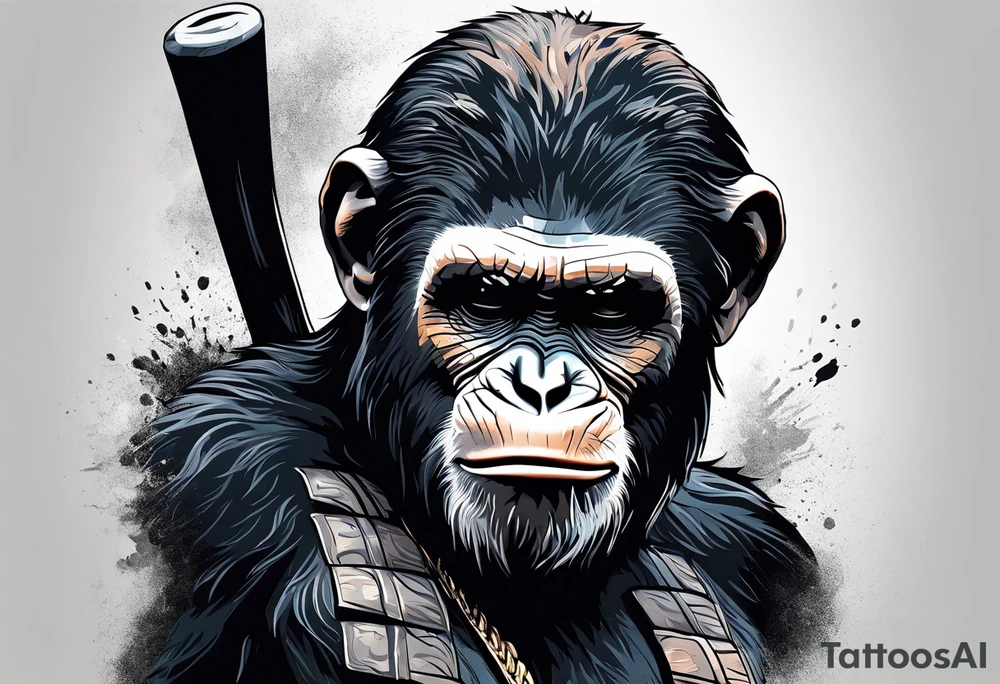 Caesar from the movie planet of the apes tattoo idea