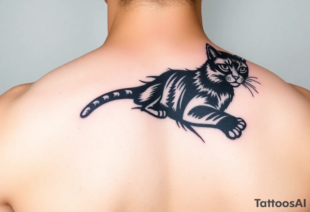 black cat tattoo idea