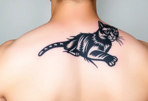 black cat tattoo idea