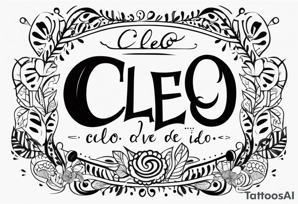 Nome Cleo e Carlos de forma criativa tattoo idea