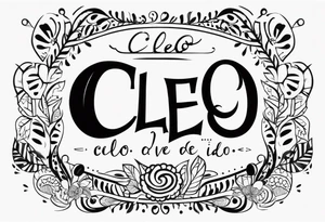 Nome Cleo e Carlos de forma criativa tattoo idea