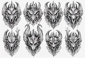 Dragon Leg armor symmetrical tattoo idea