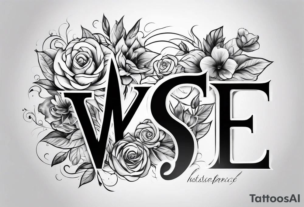 Letter KV tattoo idea