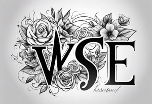 Letter KV tattoo idea