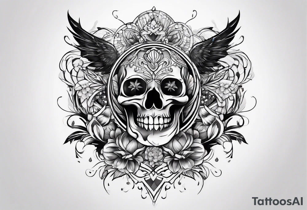 Half chest tattoo tattoo idea