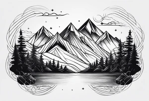 mountains for forearm tattoo idea