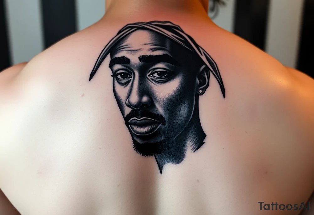 Tupac potrait tattoo idea