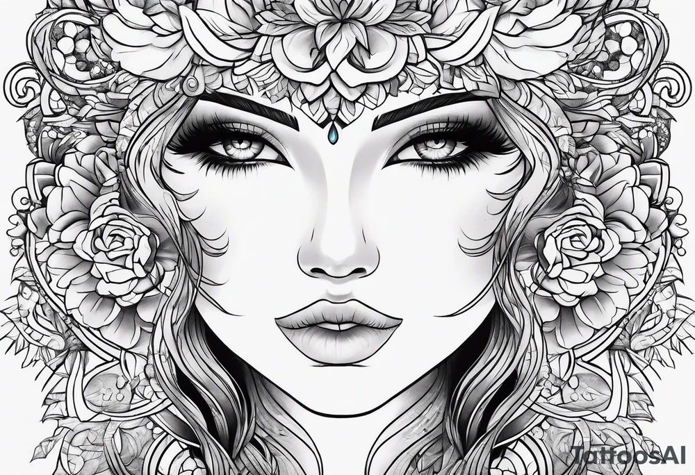Line art tattoo idea