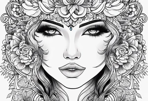 Line art tattoo idea