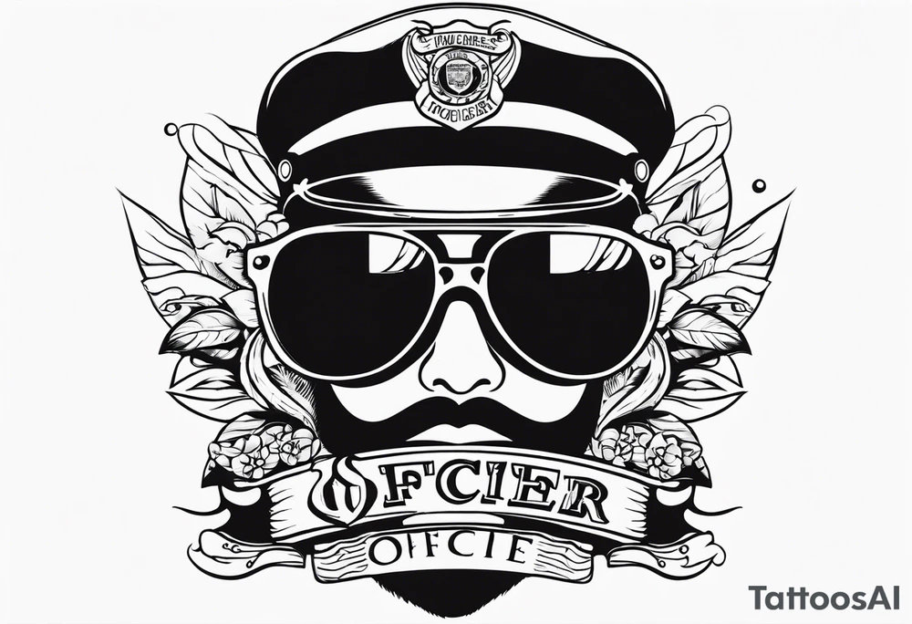 sunglasses Officer tattoo idea