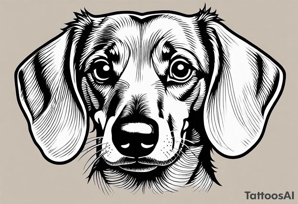 Black and tan dachshund tattoo idea