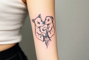 Dog love tattoo idea