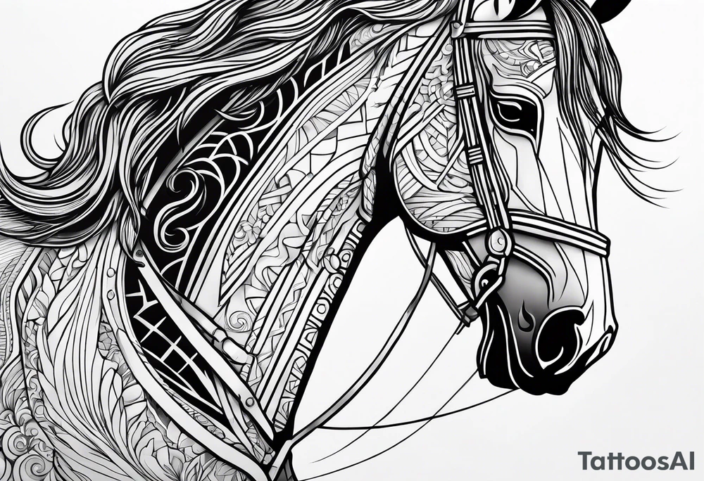 Cavalo correndo tattoo idea