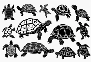 Overly simplified tortoise tattoo idea