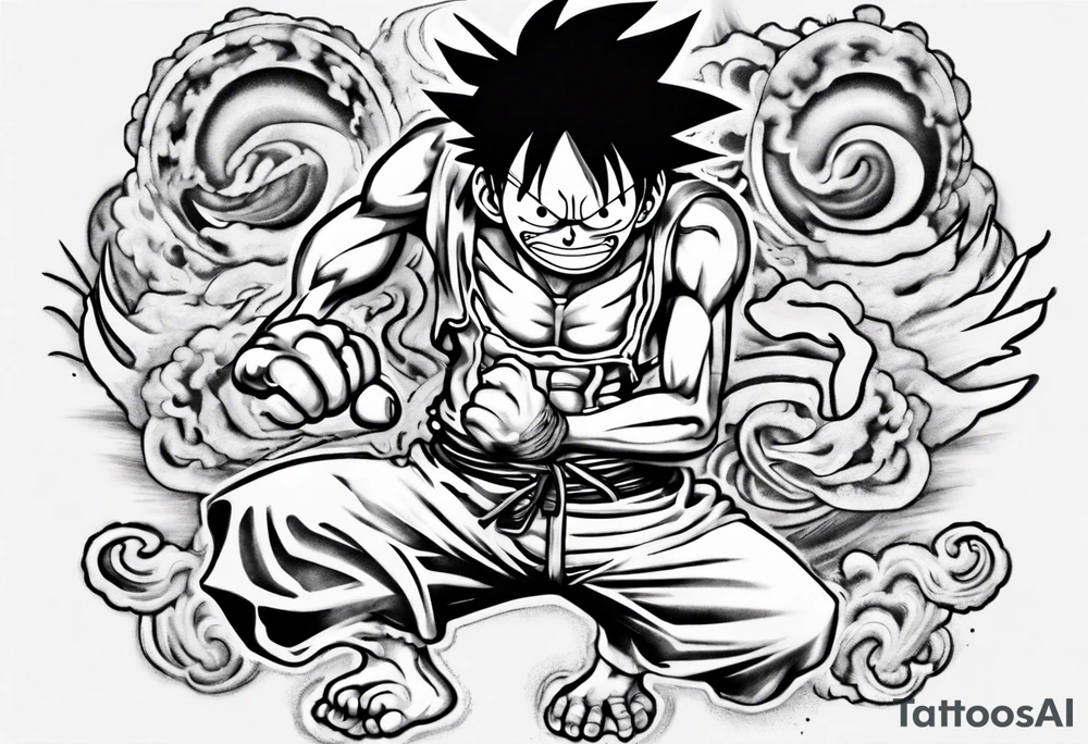 Luffy gear 5 tattoo idea