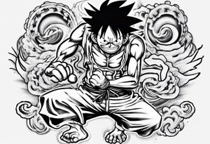 Luffy gear 5 tattoo idea