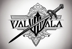 Valhalla soldier sword tattoo idea